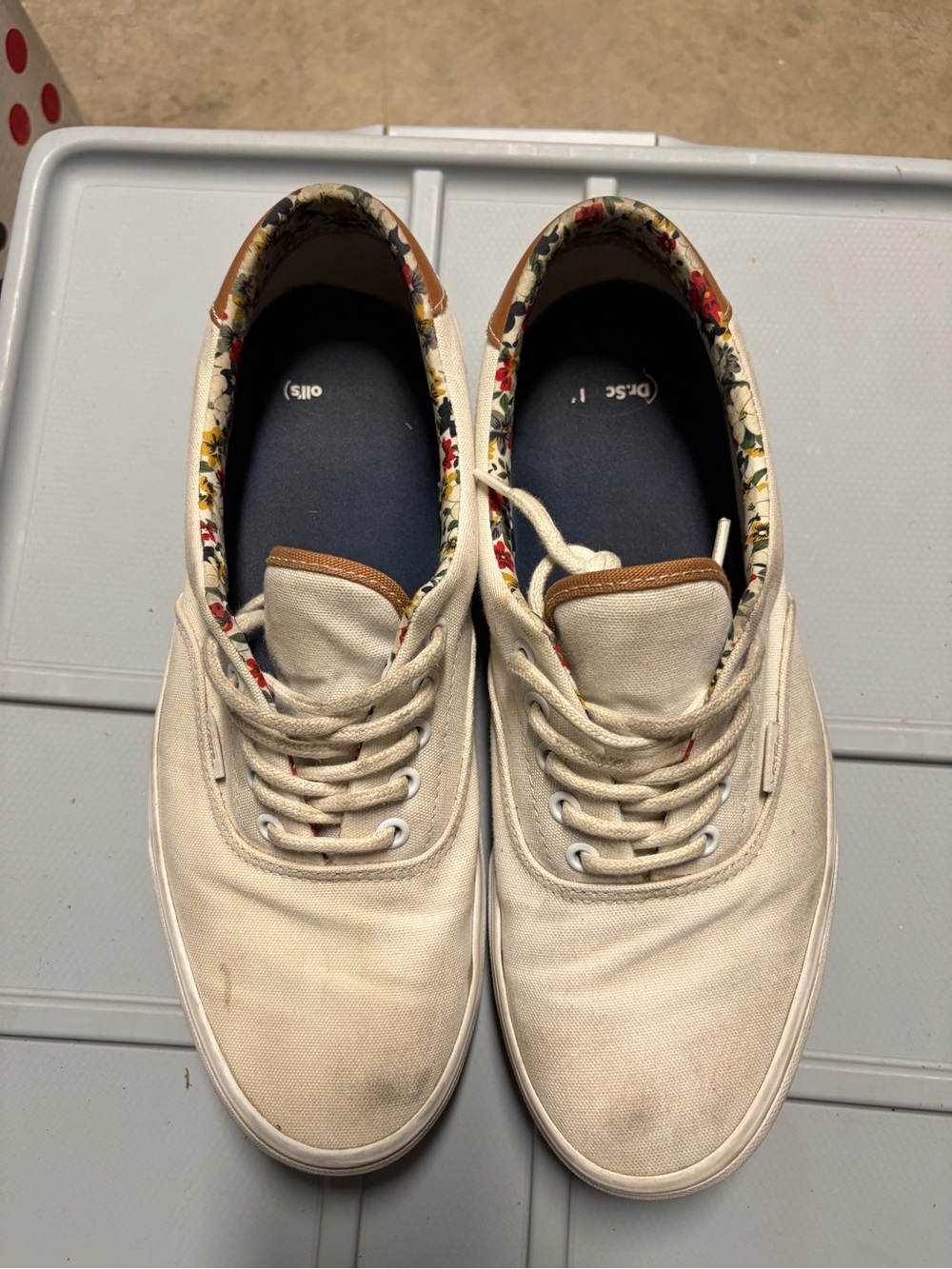 White and Floral and Leather Vans 11
